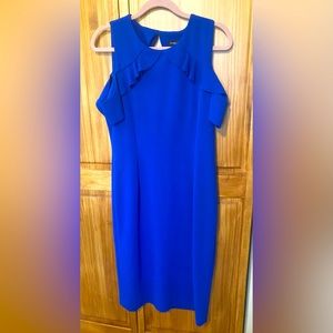 Royal Blue Ruffle Sheath Dress